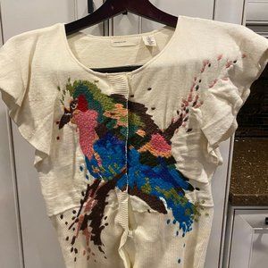 "Sleeping on Snow" Cardigan with snaps - Size XS